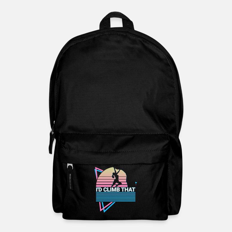 Rock Climbing Rock Climber Retro - Backpack - black