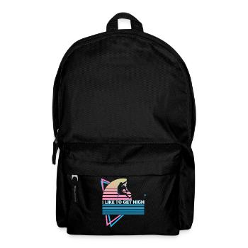 Rock Climbing Rock Climber Retro - Backpack - black - Front