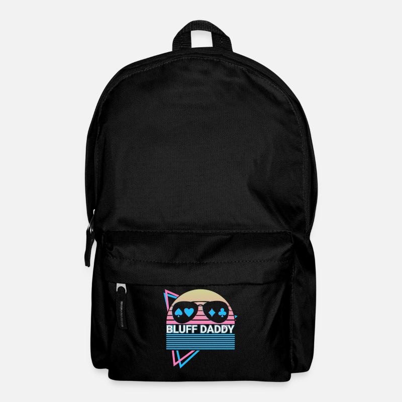 Pokerspieler Papa Retro - Rucksack - Schwarz