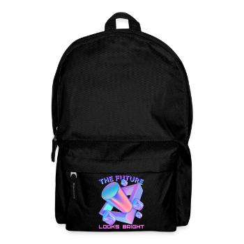 Futuristic shape, future design, funny saying - Backpack - black - Front