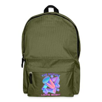 Futuristische Form Zukunfts-Design lustiger Spruch - Rucksack - Olivgrün - Vorne