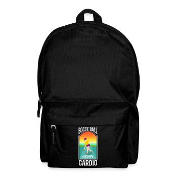 Bocce is my cardio - Backpack - black - Front