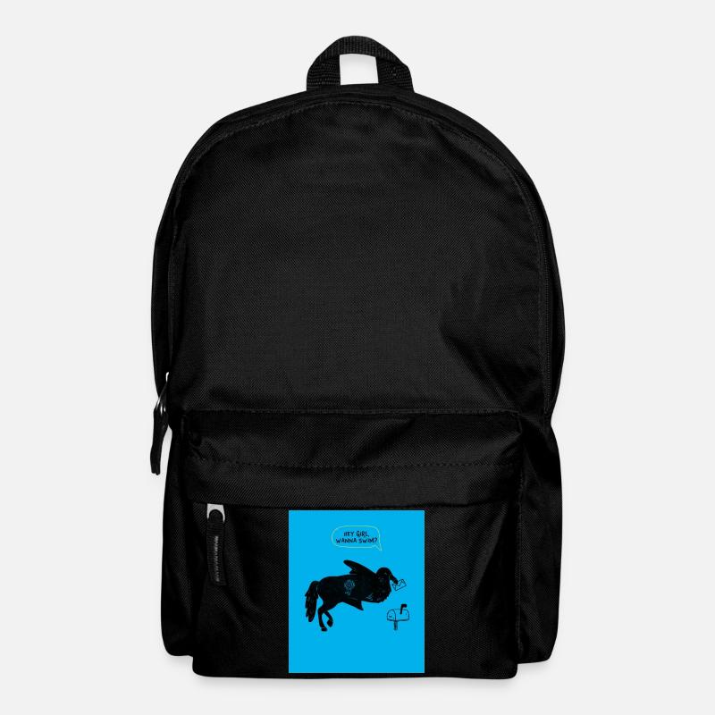 HEY MÄDCHEN, WILLST DU SCHWIMMEN? - Rucksack - Schwarz