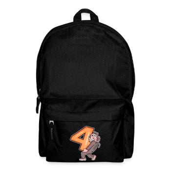 4 birthday 4 years old with animal motif - four - Backpack - black - Front