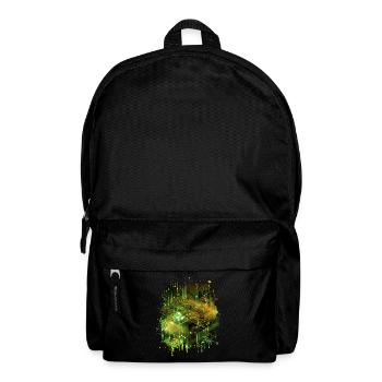 Abstrakte Kunst: Digitaler Datenstrom Mainboard - Rucksack - Schwarz - Vorne