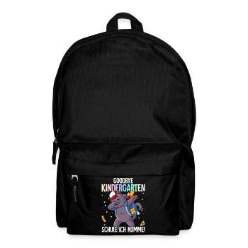 Goodbye Kindergarten Schule Ich Komme Einschulung - Rucksack - Schwarz - Vorne