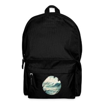 Meer Wellen Brandung Gischt Ufer Küste - Rucksack - Schwarz - Vorne