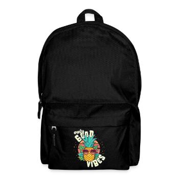 Only Good Vibes: Good Life Ananas mit Sonnenbrille - Rucksack - Schwarz - Vorne