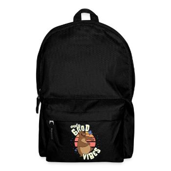 Only Good Vibes: Good Life Cartoon Bär Tanzen - Rucksack - Schwarz - Vorne