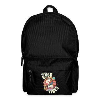 Only Good Vibes: Good Life Süßes magisches Einhorn - Rucksack - Schwarz - Vorne