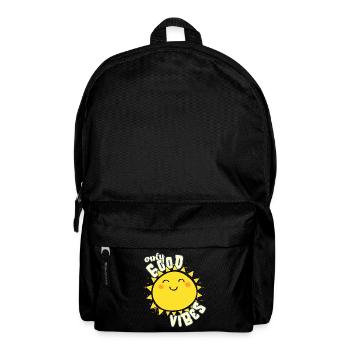Only Good Vibes: Good Life Süße Cartoon Sonne - Rucksack - Schwarz - Vorne