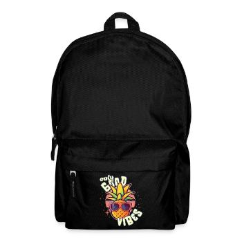 Only Good Vibes: Good Life Ananas mit Sonnenbrille - Rucksack - Schwarz - Vorne