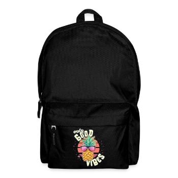 Only Good Vibes: Good Life Ananas mit Sonnenbrille - Rucksack - Schwarz - Vorne