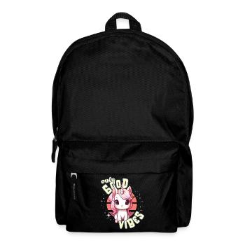 Only Good Vibes: Good Life Süßes magisches Einhorn - Rucksack - Schwarz - Vorne