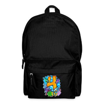 4 birthday 4 years old with animal motif - four - Backpack - black - Front