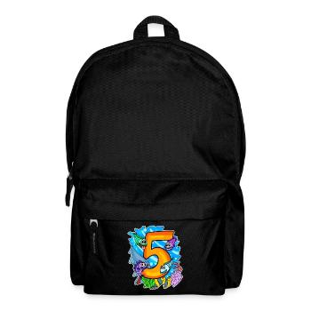 5 Birthday 5 years old with animal motif - five - Backpack - black - Front
