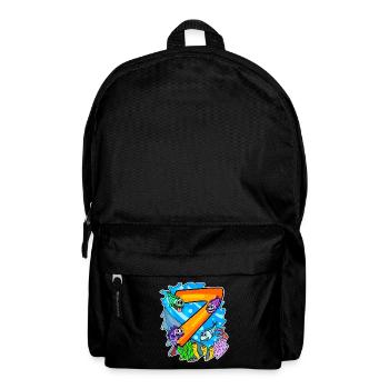 7 birthday 7 years old with animal motif - seven - Backpack - black - Front
