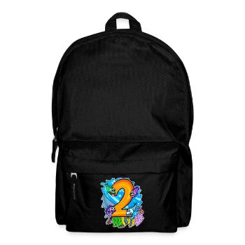 2 birthday 2 years old with animal motif - two - Backpack - black - Front
