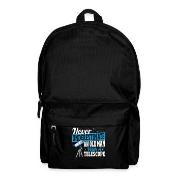 Never Underestimate An Old Man With A Telescope - Backpack - black - Front