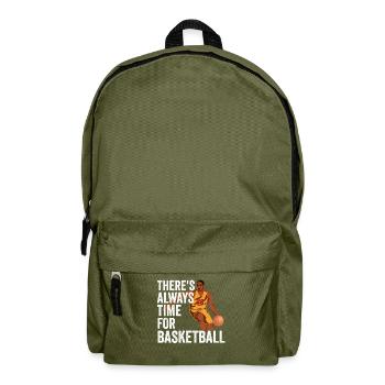 C’est toujours l’heure pour l’équipe des joueurs de basket-ball - Sac à dos - vert olive - Devant