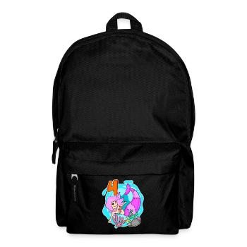 Girl 4 years old 4th birthday mermaid - Backpack - black - Front