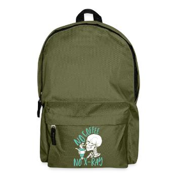Kein Kaffee Kein Röntgenbild Rad Tech - Rucksack - Olivgrün - Vorne