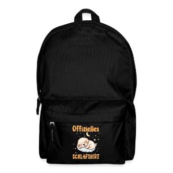 Offizielles Schlafshirt schlafender Hundewelpe - Rucksack - Schwarz - Vorne