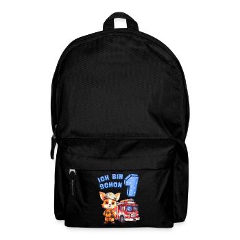 1. Geburtstag Jungen Fuchs Feuerwehrauto 1 Jahr - Rucksack - Schwarz - Vorne