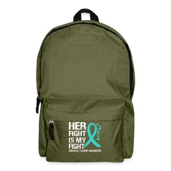 Your fight is against cervical cancer - Backpack - olive green - Front