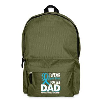 Wear light blue for Month of Consciousness - Backpack - olive green - Front