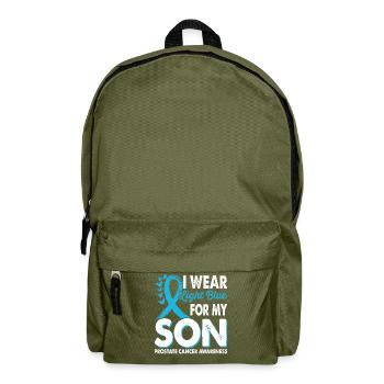Wear light blue for Month of Consciousness - Backpack - olive green - Front