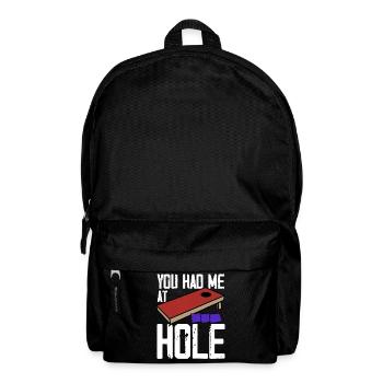Lustiges Cornhole Corn Hole - Rucksack - Schwarz - Vorne