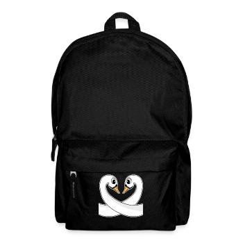 Deux cygnes - Sac à dos - noir - Devant