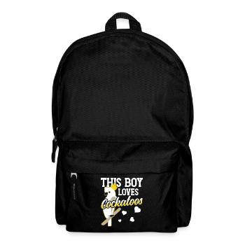 Dieser Junge Liebt Kakadus Vogel Tier Kakadu - Rucksack - Schwarz - Vorne