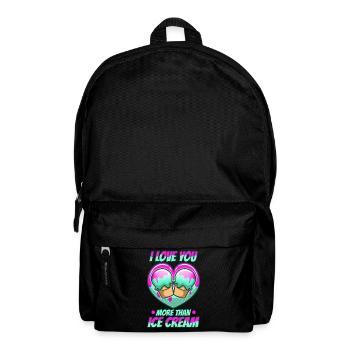 I love you more than ice cream - Backpack - black - Front