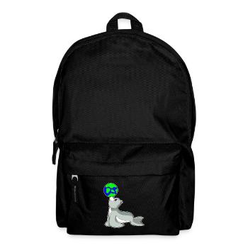 Seehund Erdkugel - Rucksack - Schwarz - Vorne