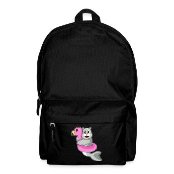 Seehund Schwimmen Schwimmring Sommer - Rucksack - Schwarz - Vorne