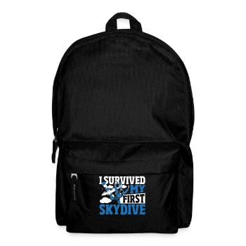 I Survived My First Skydive Skydiving Parachuting - Backpack - black - Front