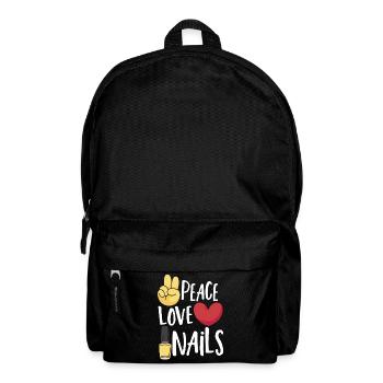 Peace Love Nails Nail Tech Nail Technicien - Sac à dos - noir - Devant