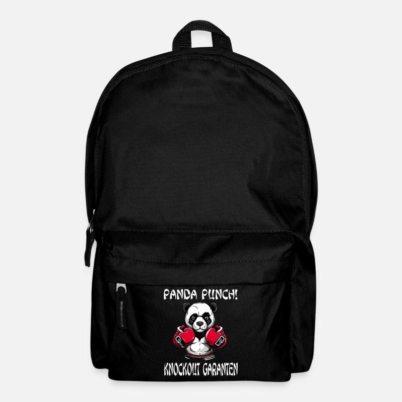 Panda Boxer Boxender Pandabär - Rucksack - Schwarz