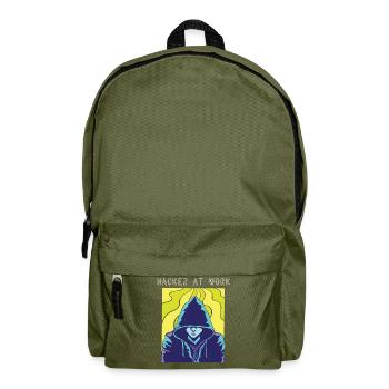 Hacker at work - Rucksack - Olivgrün - Vorne