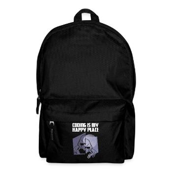 Coding is my happy place - Rucksack - Schwarz - Vorne