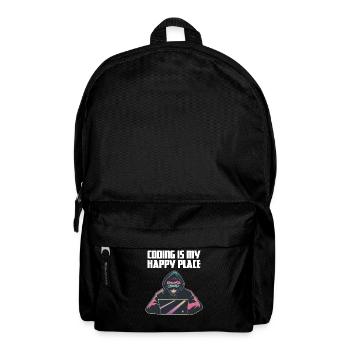 Coding is my happy place - Rucksack - Schwarz - Vorne