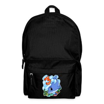 3rd birthday motif dolphin - three years old - Backpack - black - Front