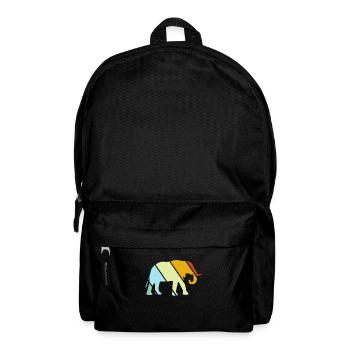 Elefant Retro - Rucksack - Schwarz - Vorne