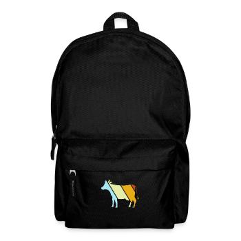 Kuh Retro - Rucksack - Schwarz - Vorne