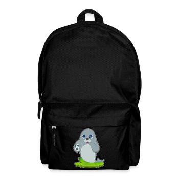 Seehund Fußballspieler Fußball - Rucksack - Schwarz - Vorne