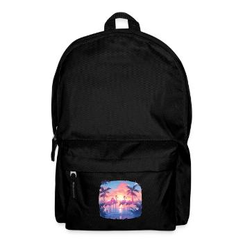 Flamingos Flamingo Party Flamingo Palmen - Rucksack - Schwarz - Vorne