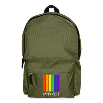 Pride LGBT love wins, we are queer and proud - Backpack - olive green - Front