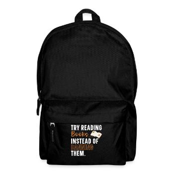 Ich lese Bücher, als wäre es mein Job ook Lesen - Rucksack - Schwarz - Vorne